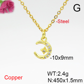 Fashion Copper Necklace  F6N404894vbll-L035