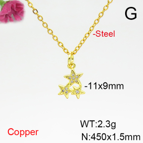 Fashion Copper Necklace  F6N404896vbll-L035
