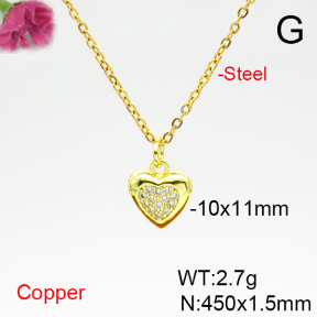Fashion Copper Necklace  F6N404906vbll-L035