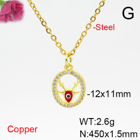 Fashion Copper Necklace  F6N404910bbml-L035