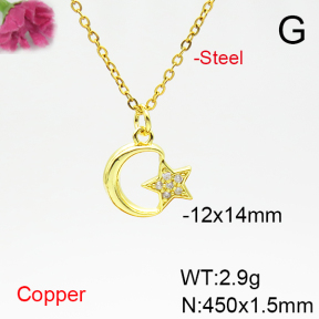 Fashion Copper Necklace  F6N404912vbll-L035