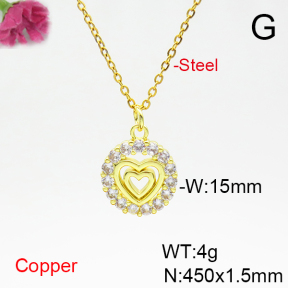 Fashion Copper Necklace  F6N404914vbmb-L035