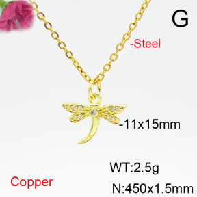 Fashion Copper Necklace  F6N404920vbll-L035