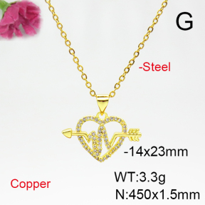 Fashion Copper Necklace  F6N404924vbnb-L035