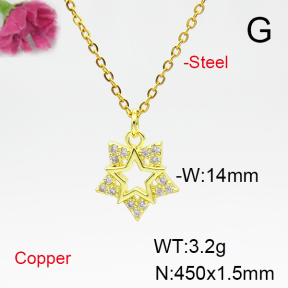 Fashion Copper Necklace  F6N404928vbmb-L035