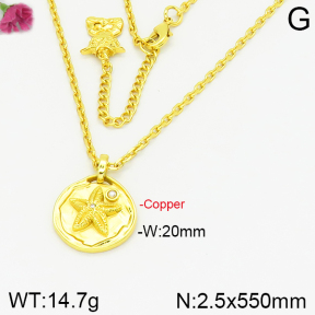 Fashion Copper Necklace  F2N300051aako-J152