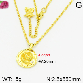 Fashion Copper Necklace  F2N300053aako-J152