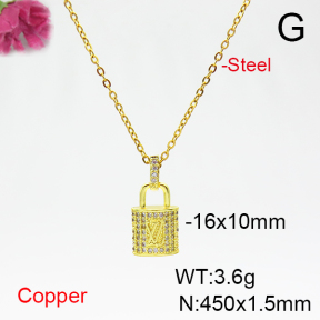 Fashion Copper LV Necklaces  PN0171983vbnl-L035