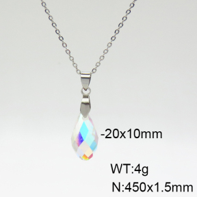 Stainless Steel Necklace  Clear Inventory  6N4003665vail-900