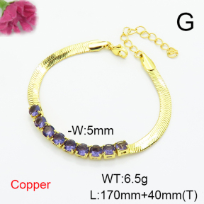 Fashion Copper Bracelet  F6B405476vbmb-L017