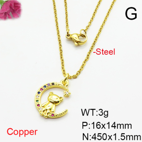 Fashion Copper Necklace  F6N404866vail-L024