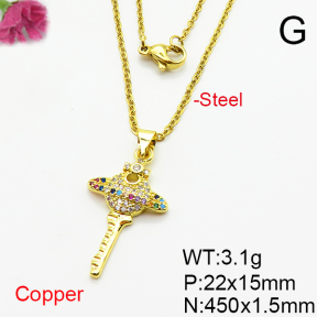 Fashion Copper Necklace  F6N404868avja-L024