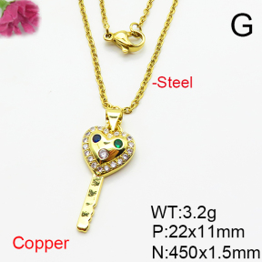 Fashion Copper Necklace  F6N404869avja-L024