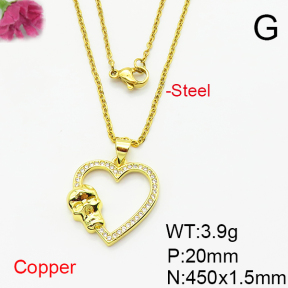 Fashion Copper Necklace  F6N404871avja-L024