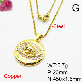 Fashion Copper Necklace  F6N404872aajl-L024