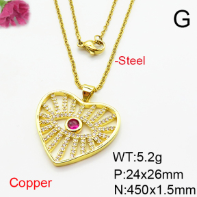 Fashion Copper Necklace  F6N404873baka-L024