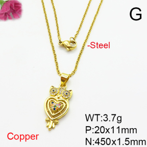 Fashion Copper Necklace  F6N404876avja-L024