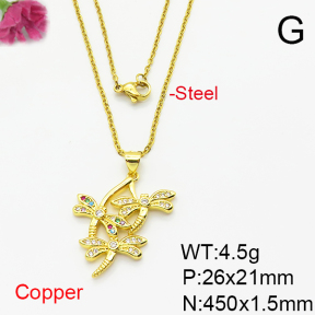 Fashion Copper Necklace  F6N404877aajl-L024