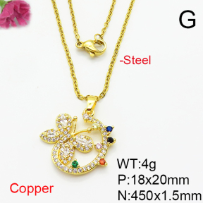 Fashion Copper Necklace  F6N404878baka-L024