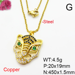 Fashion Copper Necklace  F6N404879aajl-L024