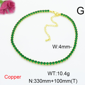 Fashion Copper Necklace  F6N404936bbov-L017