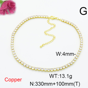 Fashion Copper Necklace  F6N404937bbov-L017