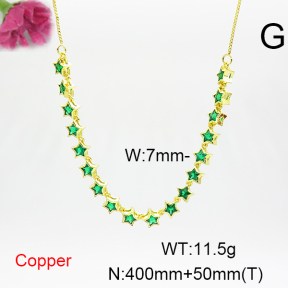 Fashion Copper Necklace  F6N404938bhia-L017