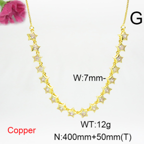 Fashion Copper Necklace  F6N404939bhia-L017