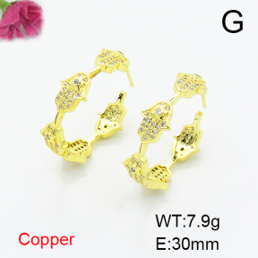 Fashion Copper Earrings  F6E404323bbov-L017