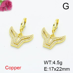 Fashion Copper Earrings  F6E404325bbov-L017