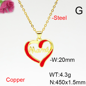 Fashion Copper Necklace  F6N300797avja-L017