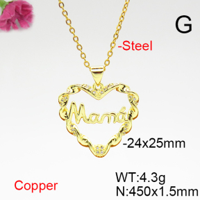 Fashion Copper Necklace  F6N404941ablb-L017