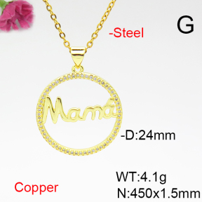 Fashion Copper Necklace  F6N404943ablb-L017