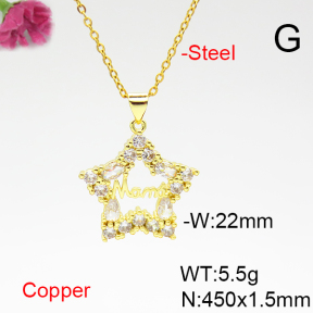 Fashion Copper Necklace  F6N404944ablb-L017