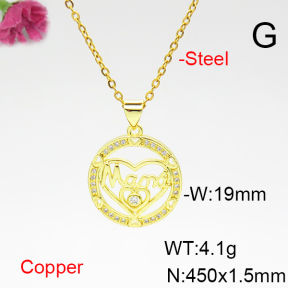 Fashion Copper Necklace  F6N404945ablb-L017