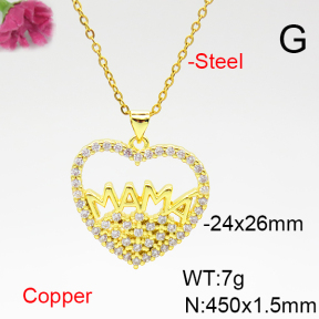 Fashion Copper Necklace  F6N404946ablb-L017
