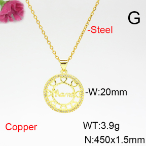 Fashion Copper Necklace  F6N404954baka-L017