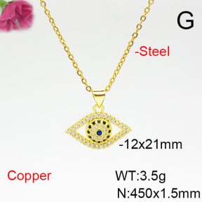 Fashion Copper Necklace  F6N404955aajl-L017