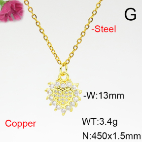Fashion Copper Necklace  F6N404964vail-L017