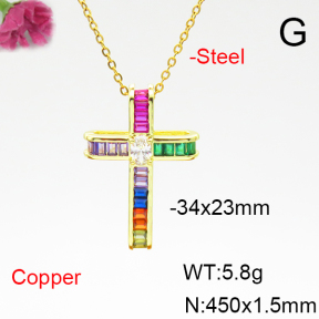 Fashion Copper Necklace  F6N404970ablb-L017