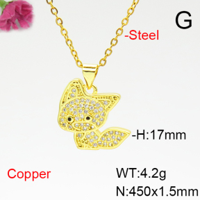 Fashion Copper Necklace  F6N404972avja-L017
