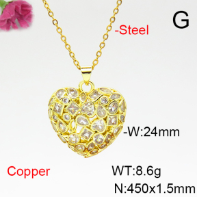 Fashion Copper Necklace  F6N404977vbnb-L017