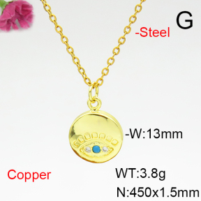Fashion Copper Necklace  F6N404981vail-L017