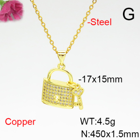 Fashion Copper Necklace  F6N404983baka-L017