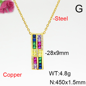 Fashion Copper Necklace  F6N404985ablb-L017