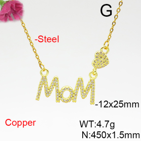 Fashion Copper Necklace  F6N404991ablb-L017