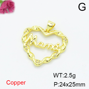 Fashion Copper Pendant  F6P400279ablb-L017