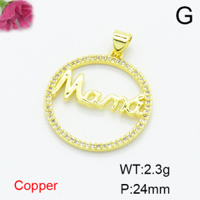 Fashion Copper Pendant  F6P400281ablb-L017