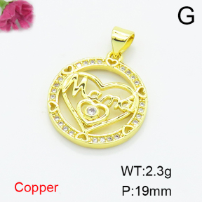 Fashion Copper Pendant  F6P400283ablb-L017