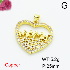 Fashion Copper Pendant  F6P400284ablb-L017